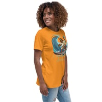 Image 2 of I Ride With Jesus Surfing Dark Women's Relaxed T-Shirt