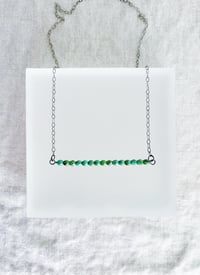 Image 3 of Green Linear Necklace 