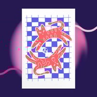 Twin Cats Standard Postcard