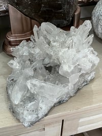 Image 13 of Large Clear Quartz Points Cluster Statement Piece #2599