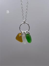 Image 3 of Triple Colour Sea Glass Necklace