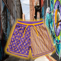 Image 1 of 🆕 CHiNaToWN MaRKeT La LaKeRs DeSiGNeR 👩🏾‍🎨 🥾🦵🏾 MoNo SHoRTs 🩳