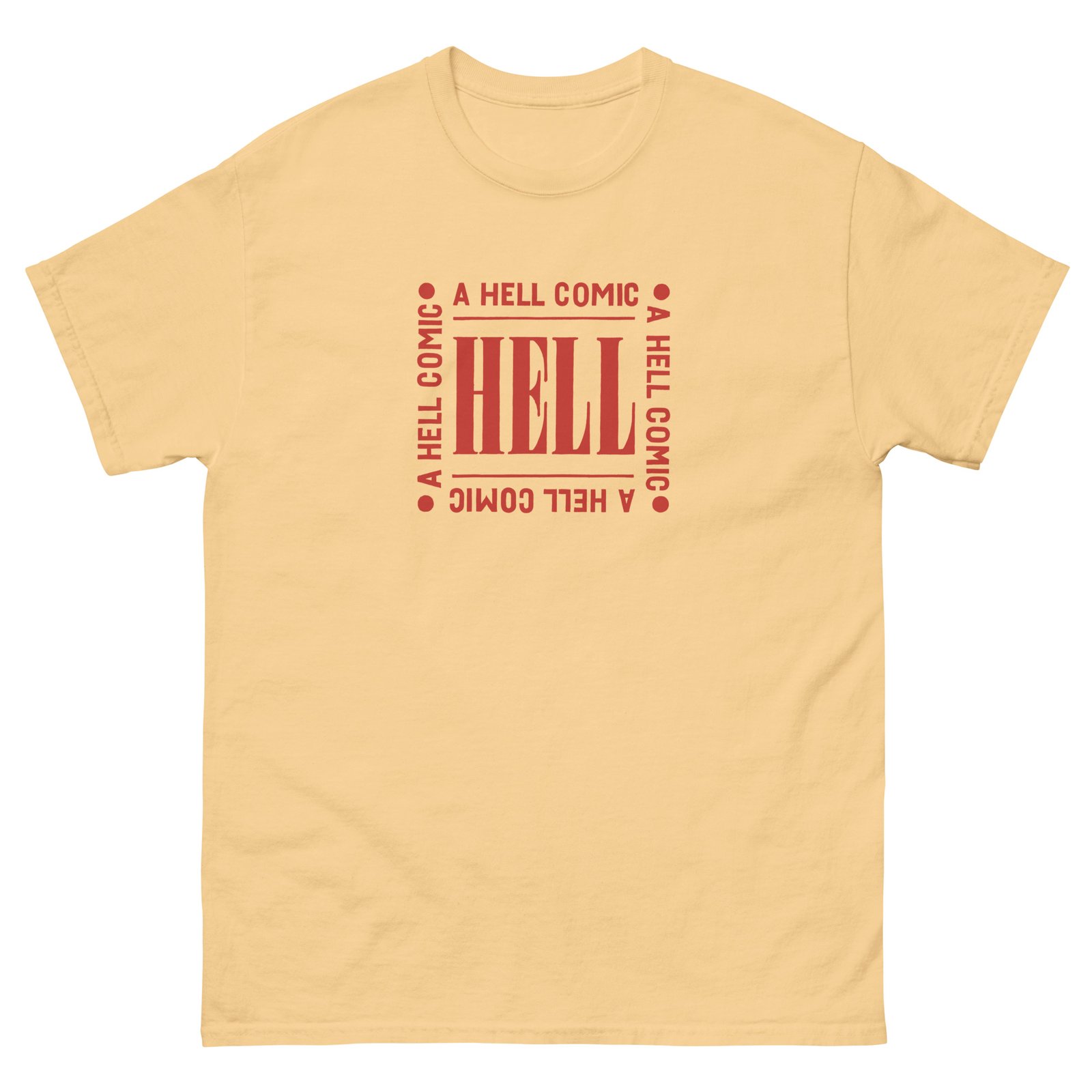HELL COMICS LOGO Shirt - NEW DESIGN - Light | Dummy Zine - Comics
