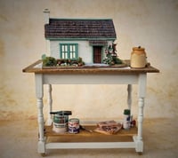 Image 1 of Beautiful Nell Corkin dollhouse for a dollhouse miniature building table scene 144th scale