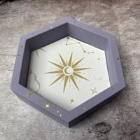 Image 3 of Small Indigo Celestial Hexagon Dice Tray