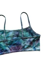 Image 4 of M (36) Cotton-Blend Strappy Bralette in Mermaid Watercolor Ice Dye