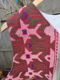 Image 10 of Woodstock Reversible Gilet - Vintage kantha fabric and white teddy fur