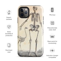 Image 4 of Antique Bookpage Detailed Anatomical Illustration Human and Bird Skeletons Tough Case for iPhone®