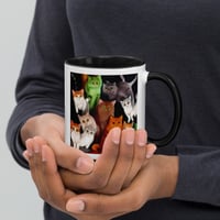 Image 2 of Cat Crowd Mug with Color Inside