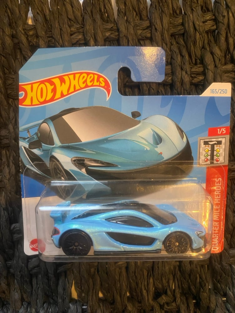 Image of Hot Wheels toy car racer blue 165/250