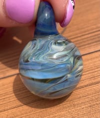 Image 3 of Blue Swirl Marble Pendant