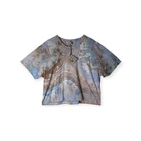 Image 1 of L Crop Tee in Earthy Geode Ice Dye