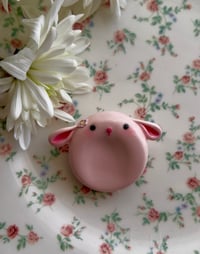 Image 3 of Pocket Pals- Lola the Bunny Handmade Worry Stone for Stress Relief & Comfort