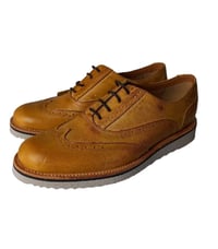 Image 8 of Mens Clarks Brogues Shoes Dip Dye Cognac Leather UK Size 7 G Unworn in Box