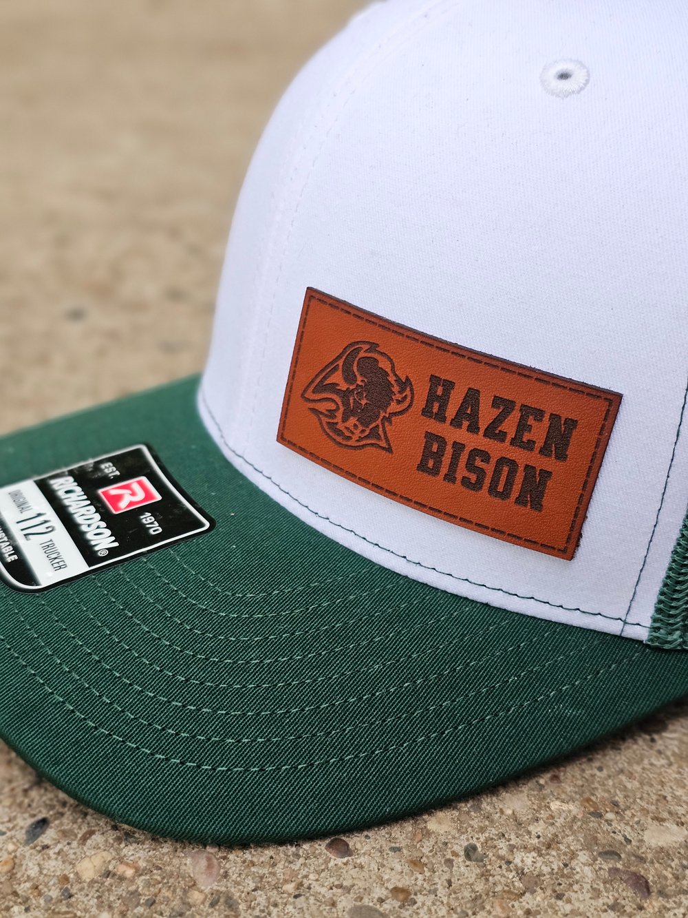 Hazen Bison Side Leather Patch R112 Hat