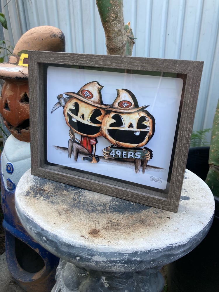 Image of 49’ers shadow box