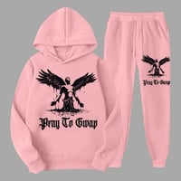Pray To Gwap Pink Jogger Set(Angel)