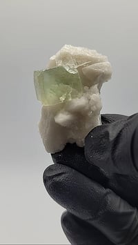 Image 10 of Octahedral YGX Fluorite & Candle Quartz with 4" Display - 5 Styles 