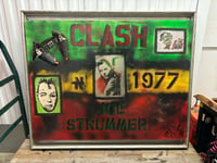 Image 1 of THE CLASH 1977 FRAMED CANVAS