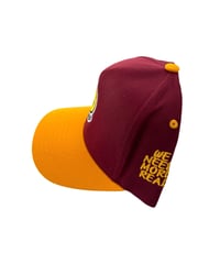 Image 2 of Burgundy and yellow SnapBack 