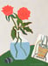 Image of Roses, Pebble and Postcard from a Friend