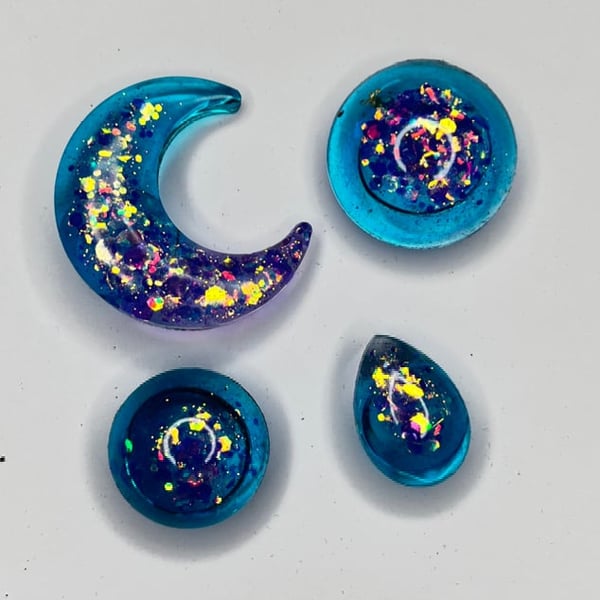 Image of jibbitz turquoise, lot de 4