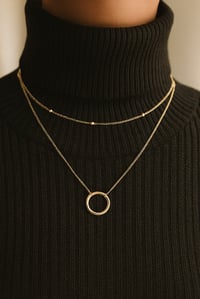 Image 1 of Double Layer Circle Necklace
