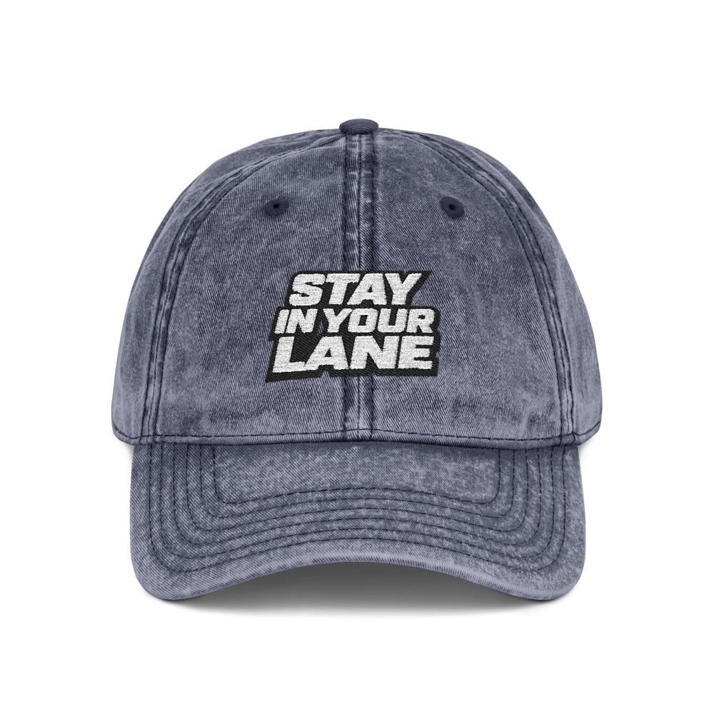 Image of Unisex stay in your lane Vintage Cap (Embroidery)