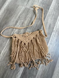 Crochet fringe bag 