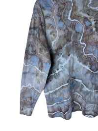Image 8 of M Unisex Adult Soft Long Sleeve Tee in Stone Geode Ice Dye