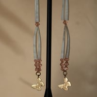 Image 2 of 3 tier Dentalium dangles (pink/gold)