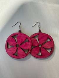Image 1 of Flower circle earring size M