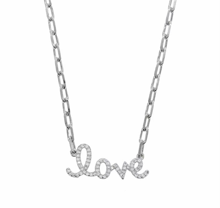 Image of Love Pendant Chain Necklace