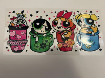 Power Puff UV DTF Cup Wrap