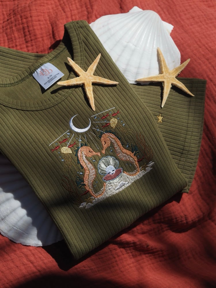 Image of  Belle & Bee Collaboration - Forest Green short sleeve tshirt