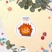 Image 2 of Just a Fire on a Log - Kiss Cut Stickers