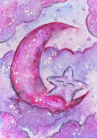 Image 2 of ‘Resting Star’ Original Mini Painting ~ Framed