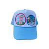 Art Of Fame/ North Carolina Blue & White/ Double Patch Care Bear Trucker Hat