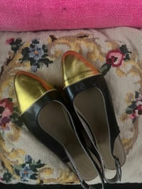 Image 1 of ballerine noir et doré 
