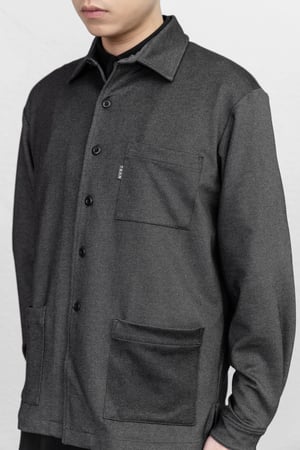 Image of TRAN - 厚針織工作夾克 (灰)