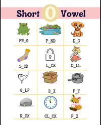 short o vowels worksheet