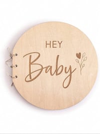 Image 1 of Hey Baby Shower Guestbook / Expectant Mum Journal 