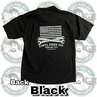 Image 3 of Gently Used Nuts & Bolts Flag Work Shirts (Patch Front)