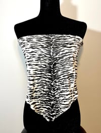 Image 1 of Zebra Print Bandeau Top