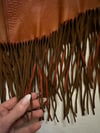 late 1960s handcrafted leather fringe jacket