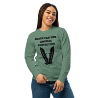 Image 8 of Women BLACK FEATHER Garment-dyed heavyweight long-sleeve shirt