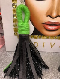 Image 6 of Yarn/Leather Earrings 