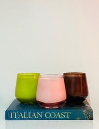 Image 1 of VINTAGE CANDLE - GREEN | PINK | AMBER