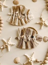 Image 1 of Mystery Coastal Macrame Feather Headband/Clip