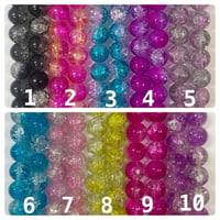 Glass crackle beads 10mm #2